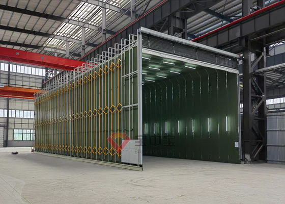 qualité La cabine télescopique mobile escamotable de peinture de visage ouvert a adapté des côtés aux besoins du client usine