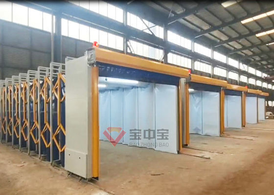 Cabine de peinture télescopique pour le grand et long objet en métal