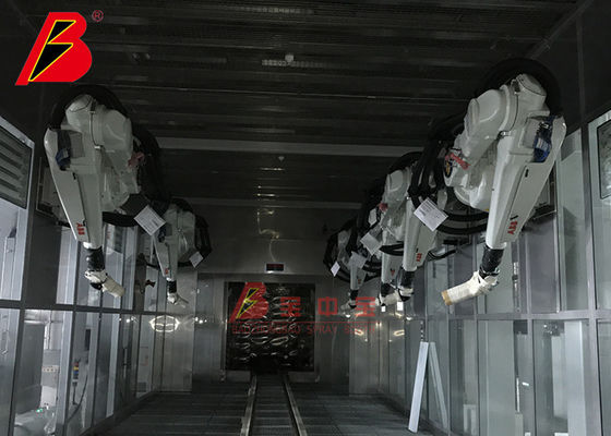 qualité Ligne de peinture bilatérale de robot composants de voiture peignant la chaîne de production équipements de peinture de qualité usine