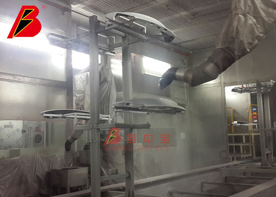 qualité Chaîne de production de peinture en métal de système automatique de Hood Paint Room With Robot équipements de peinture usine