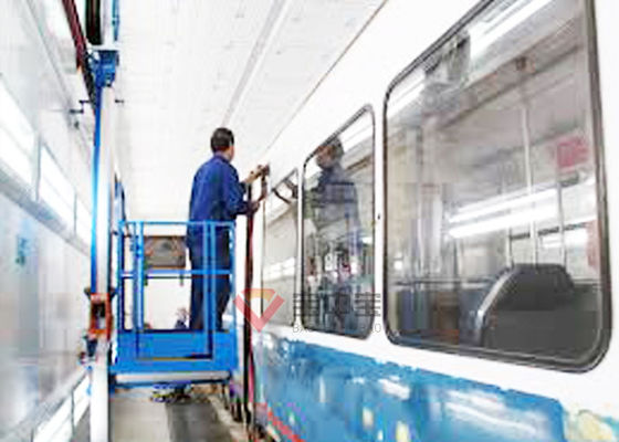 qualité La cabine de peinture de train avec les équipements de chemin de fer de levage de plate-forme de fonctionnement 3D peignent la solution usine