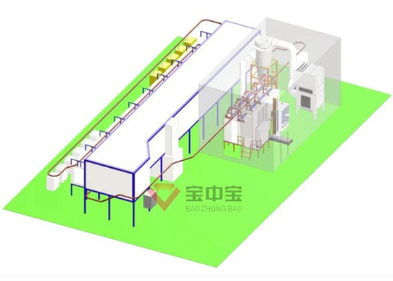 qualité Projet pour la ligne de revêtement accrochante de poudre de transport dans l'usine en métal usine