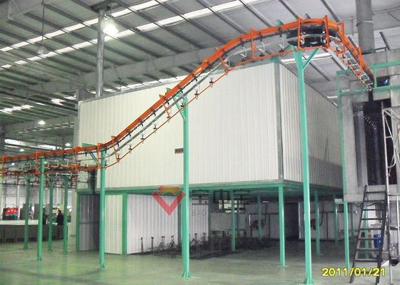 qualité Grande chaîne de production de revêtement de poudre de pièce de tourbillon pour la pièce d'ordinateur usine