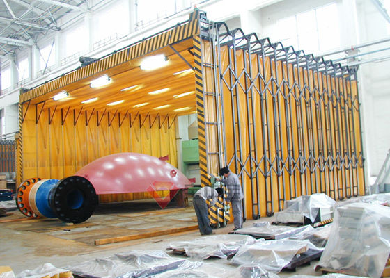 qualité Cabine de jet télescopique mobile escamotable de peinture de visage ouvert pour de grands objets usine