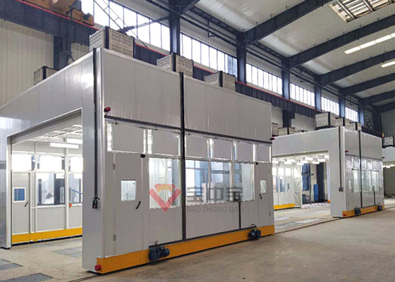 Cabine de jet portative avec la pièce de peinture de mouvement entier de pièce de rail