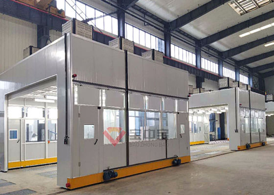 qualité Cabine de jet portative avec la pièce de peinture de mouvement entier de pièce de rail usine